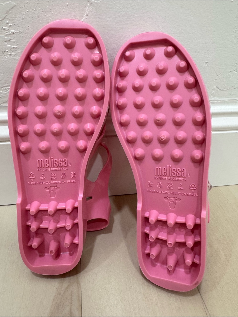 LIKE NEW Melissa Possession Sandal Gloss Pink Women's 7 Jelly Fisherman Sandal - Picture 12 of 13